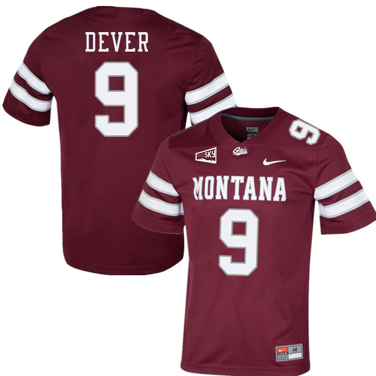 Jordan Dever Montana Jersey,University Of Montana Grizzlies #9 Jordan Dever Jersey Stitched-Maroon